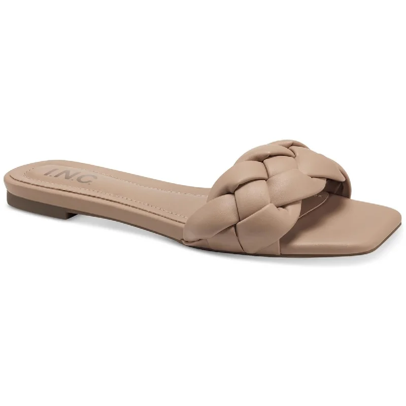 Modern Casual Shoes INC Womens PARTEE Faux Leather Open Toe Flatform Sandals