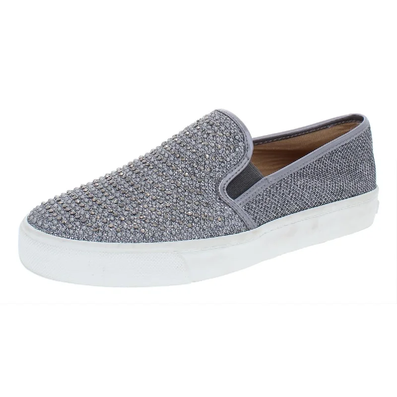 Summer Sneakers INC Womens Sammee Metallic Rhinestone Loafers