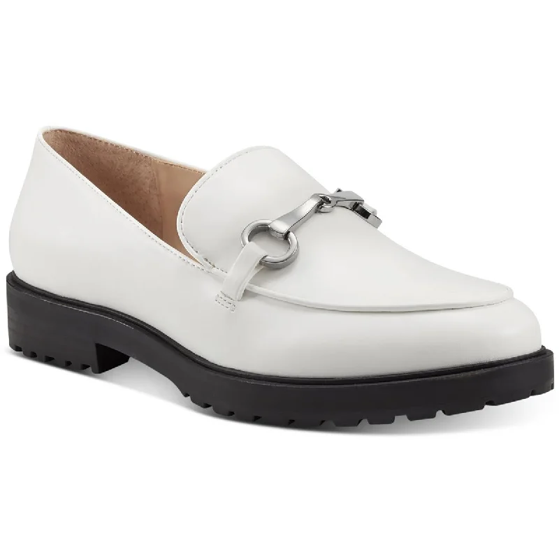 Trendy Walking Shoes INC Womens Taylyn Faux Leather Lugged Sole Loafers