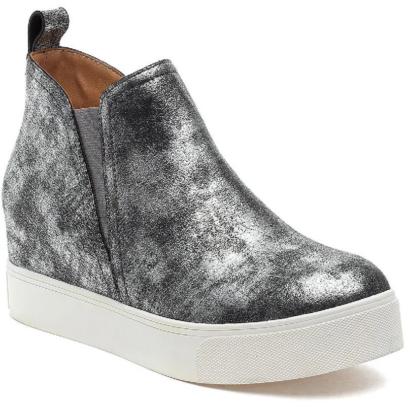 Smooth Leather Shoes J/Slides Womens Silvie Hidden Lifestyle Leather High-Top Sneakers Smooth Leather Shoes J/Slides Womens Silvie Hidden Lifestyle Leather High-Top Sneakers