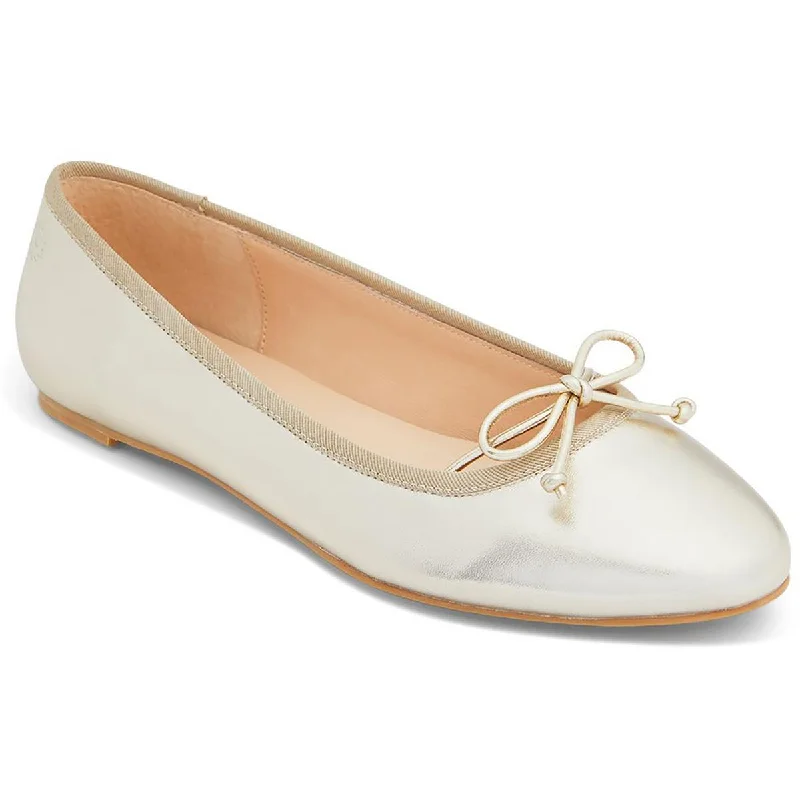 Casual Footwear Jack Rogers Womens Serena Round Toe Leather Metallic Ballet Flats