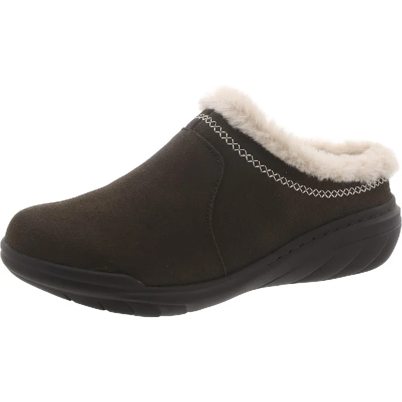 Eco-Friendly Footwear JBU by Jambu Womens Wilma Suede Faux Fur Mules