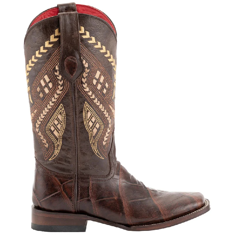 Walking Sneakers Jesse Alligator Embroidery Square Toe Cowboy Boots