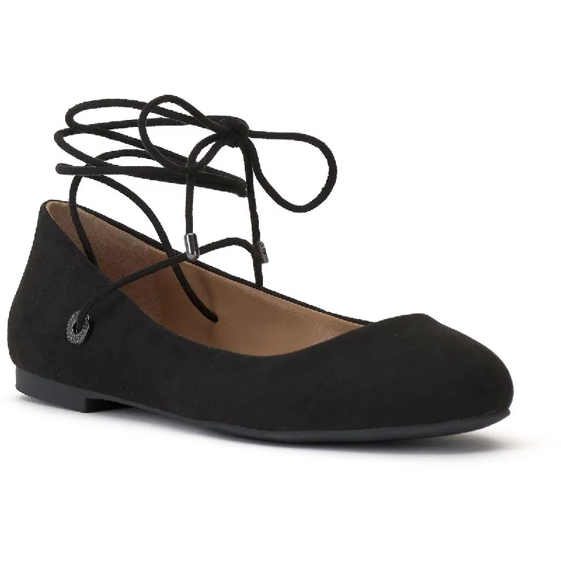 Cozy Sneakers Jessica Simpson Womens Bingley Faux Suede Lace Up Flats