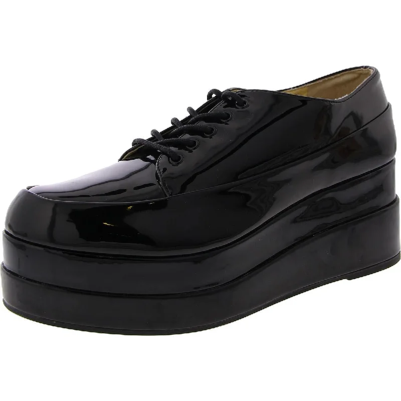Travel Sneakers Jessica Simpson Womens Espira Patent Stacked Oxfords