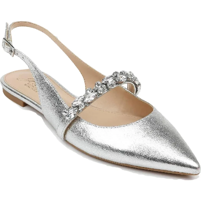 Breathable Loafers Jewel Badgley Mischka Womens Bambi Coated Ankle Strap Pointed Toe Flats Breathable Loafers Jewel Badgley Mischka Womens Bambi Coated Ankle Strap Pointed Toe Flats