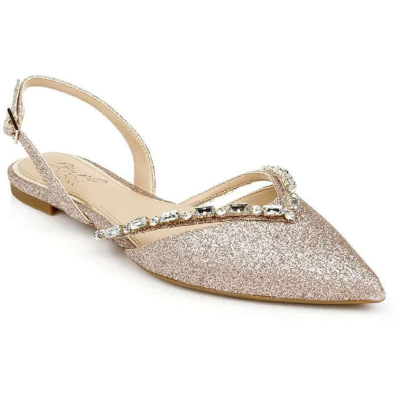 Orthopedic Sneakers Jewel Badgley Mischka Womens Camden Glitter Embellished Slingbacks Orthopedic Sneakers Jewel Badgley Mischka Womens Camden Glitter Embellished Slingbacks