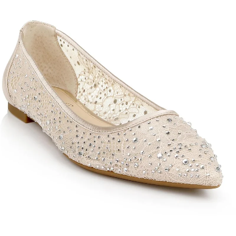 Flexible Fit Shoes Jewel Badgley Mischka Womens JULIANA Pointed Toe Flats Ballet Flats Flexible Fit Shoes Jewel Badgley Mischka Womens JULIANA Pointed Toe Flats Ballet Flats