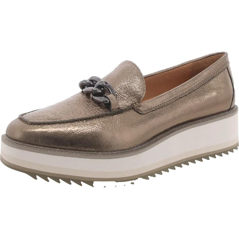 Wear-Resistant Sneakers Johnston & Murphy Womens Gracelyn Leather Chain Loafers