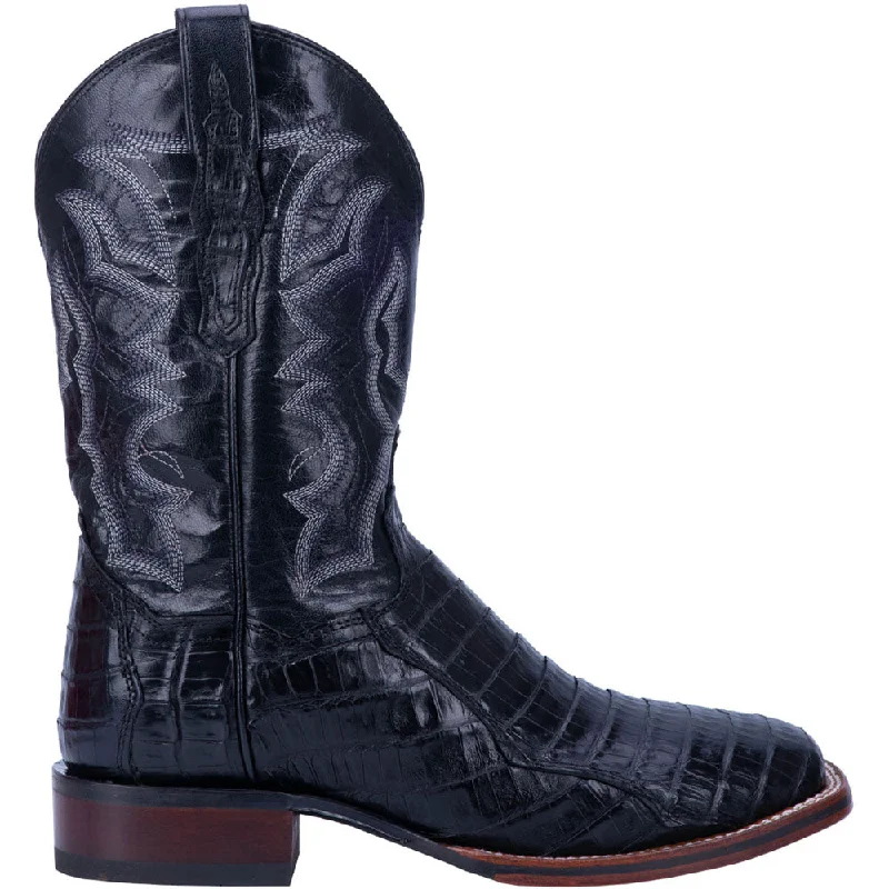 Flexible Sole Shoes Kingsly Caiman Square Toe Cowboy Boots