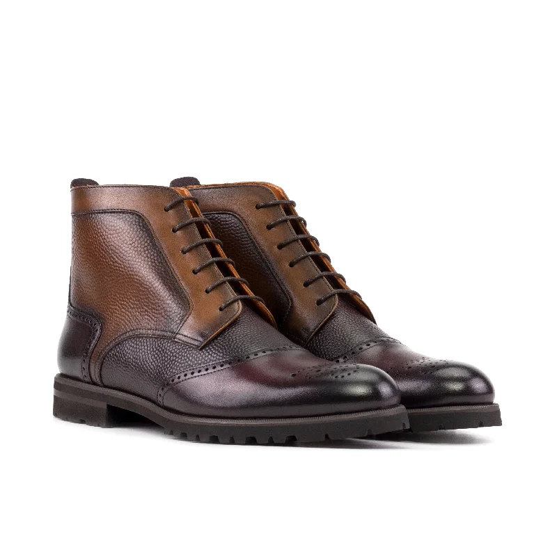 Comfortable Boots Luna Ladies Military Brogue Boots