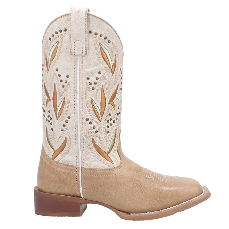 Arch Support Shoes Lydia Embroidered Studded Square Toe Cowboy Boots