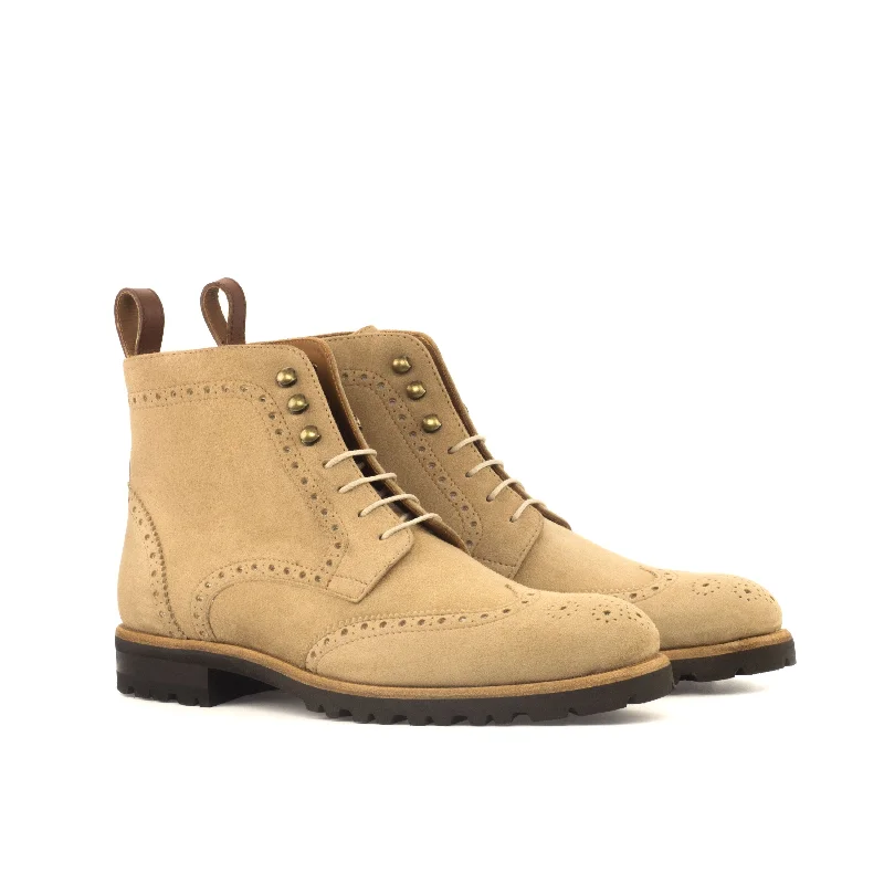 Soft Insole Shoes Mayas Ladies Military Brogue Boots