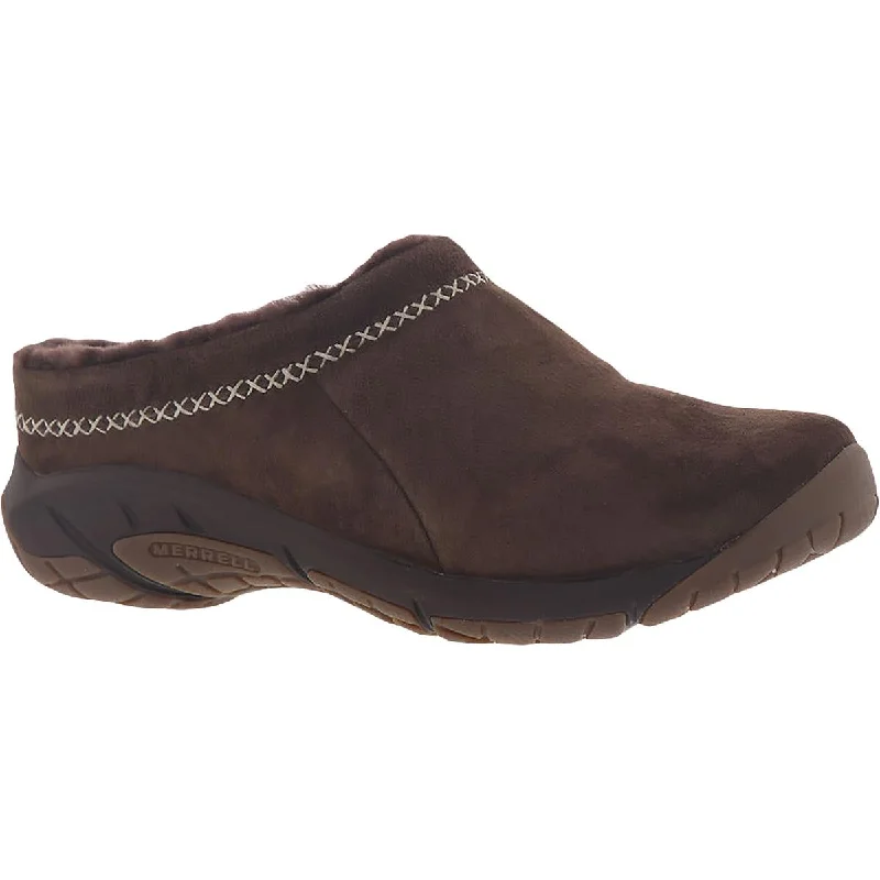 Eco-Friendly Footwear Merrell Womens Encore Ice Suede Faux Fur Clogs