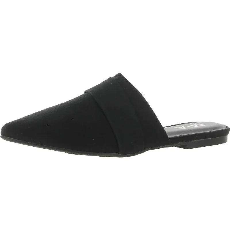 Long-Lasting Shoes Mia Womens Cristy Faux Suede Almond Toe Mules