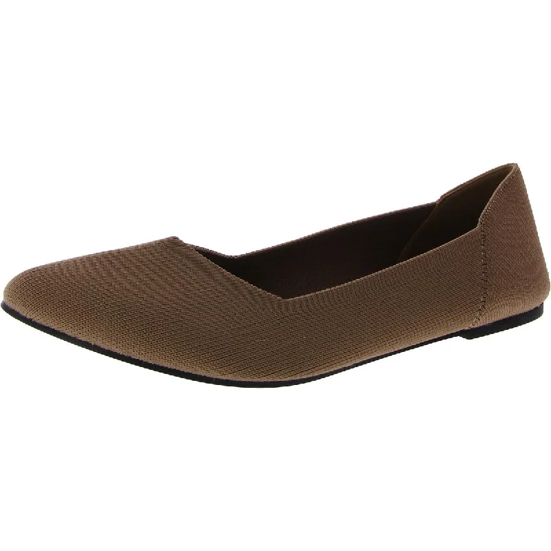 Cozy Walking Shoes Mia Womens Diera Knit Slip On Flat Shoes