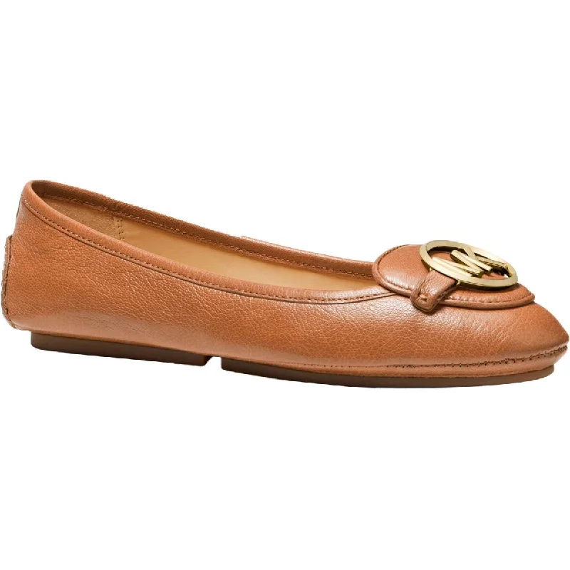 Trendy Slip-Ons Michael Kors Lillie Moc Women's Leather Logo Charm Slip On Moccasin Loafer