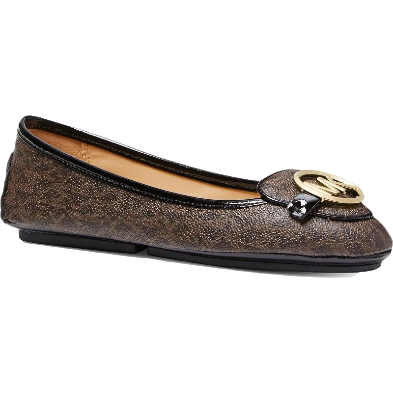 Urban Sneakers Michael Kors Lillie Women's Coated Canvas Logo Moccasin Loafer