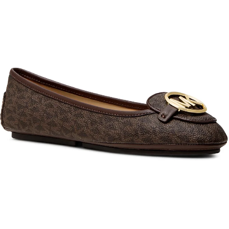 Water-Resistant Sneakers MICHAEL Michael Kors Lillie Women's Faux Leather Logo Moccasin Ballet Flats Water-Resistant Sneakers MICHAEL Michael Kors Lillie Women's Faux Leather Logo Moccasin Ballet Flats