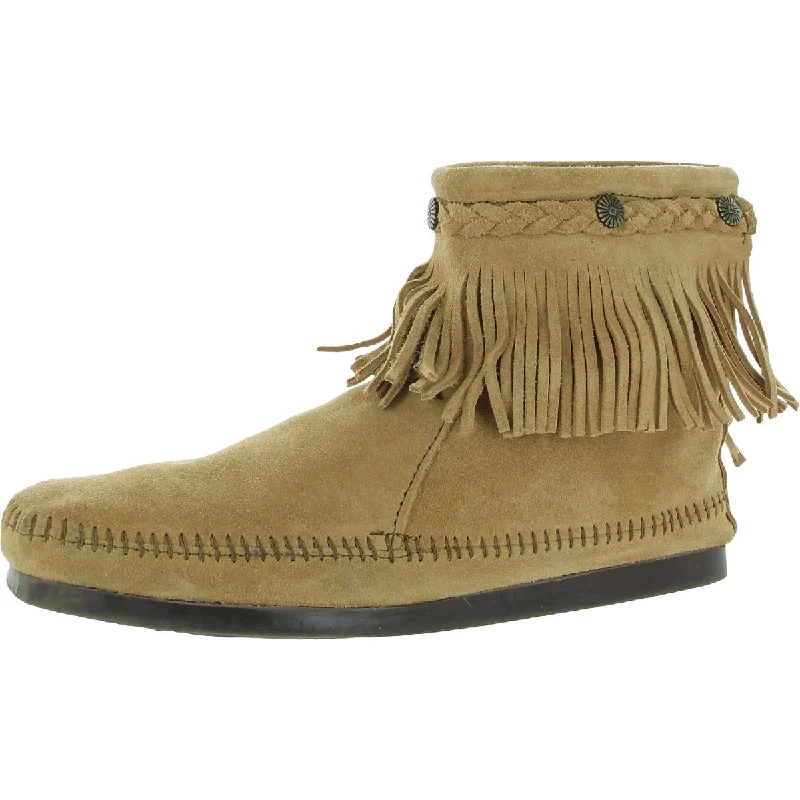 Eco-Friendly Footwear Minnetonka Womens Ankle Zipper Moccasins