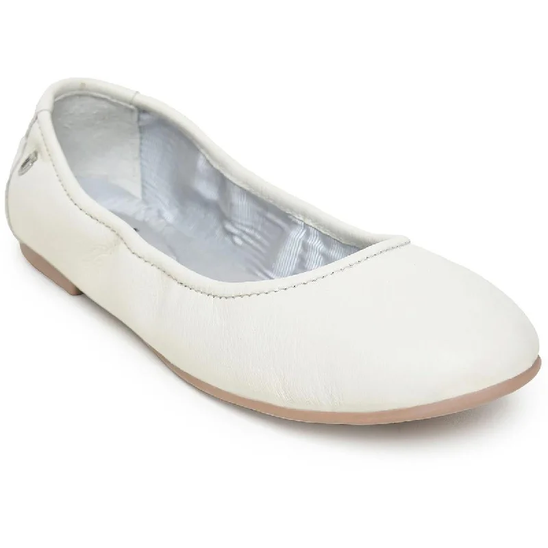 Travel-Friendly Shoes Minnetonka Womens Anna Leather Round Toe Ballet Flats