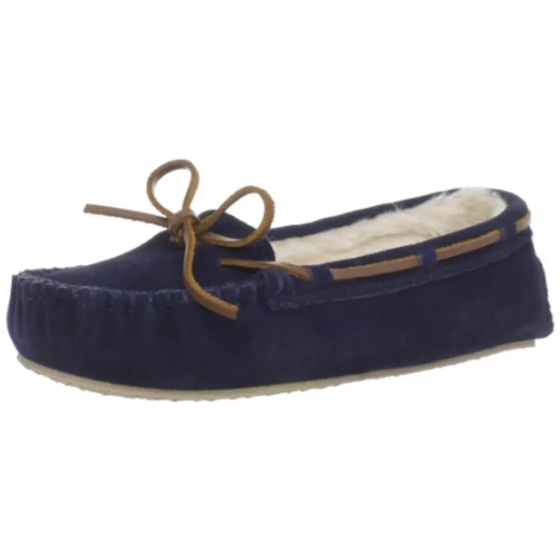 Versatile Shoes Minnetonka Womens Cally Suede Faux Fur Moccasins