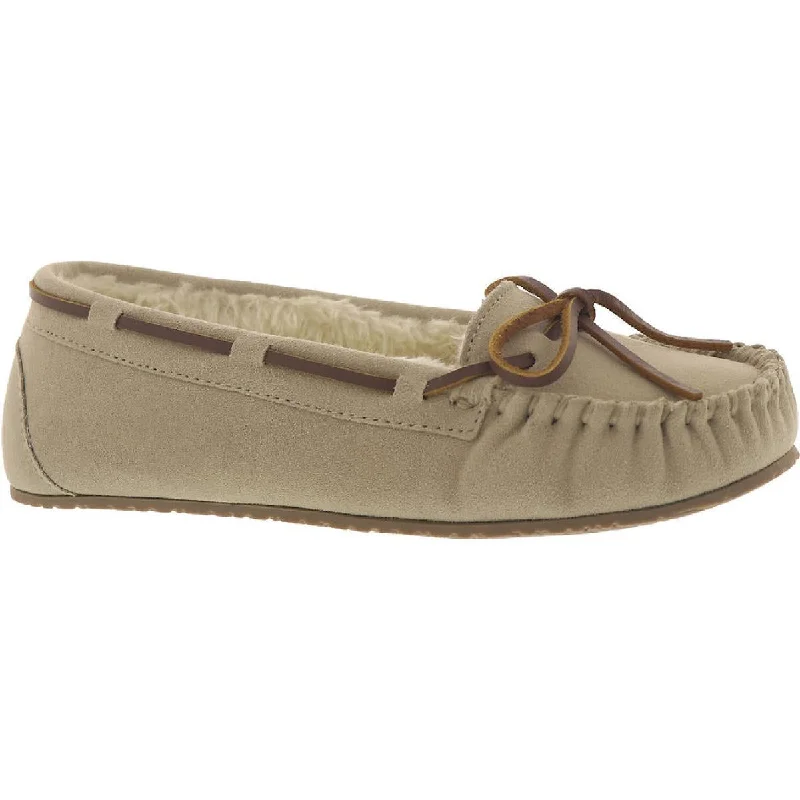 Summer Sneakers Minnetonka Womens Lodge Trapper Suede Faux Fur Lined Moccasins