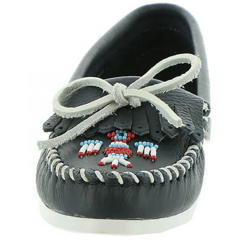 Slip-On Shoes Minnetonka Womens Thunderbird Bow Slip On Moccasins