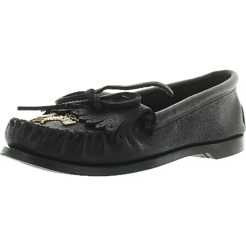 Eco-Friendly Footwear Minnetonka Womens Thunderbird Leather Beaded Moccasins