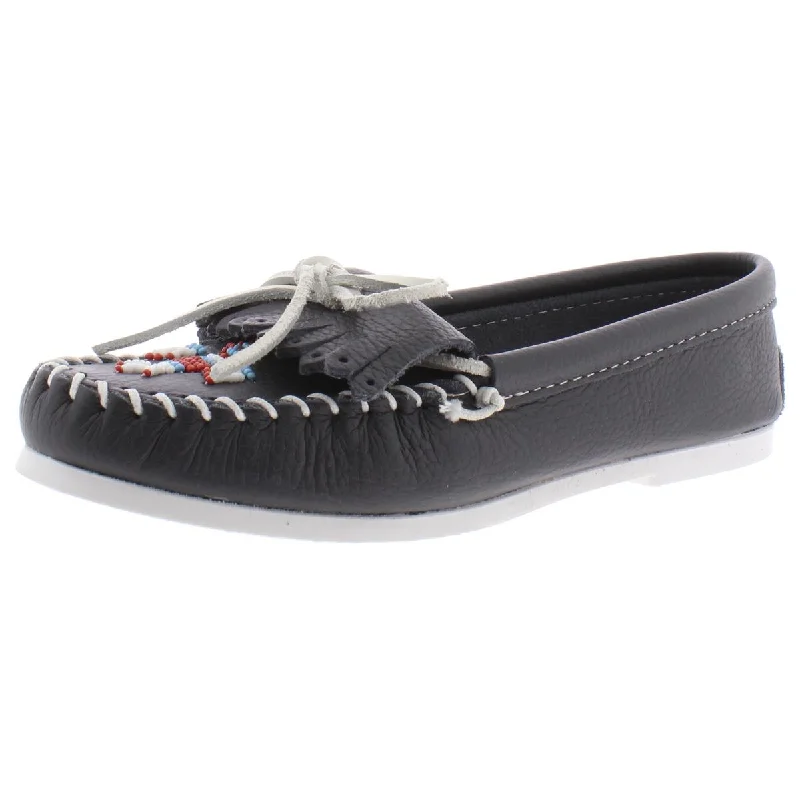 Memory Foam Shoes Minnetonka Womens Thunderbird Leather Slip On Moccasins
