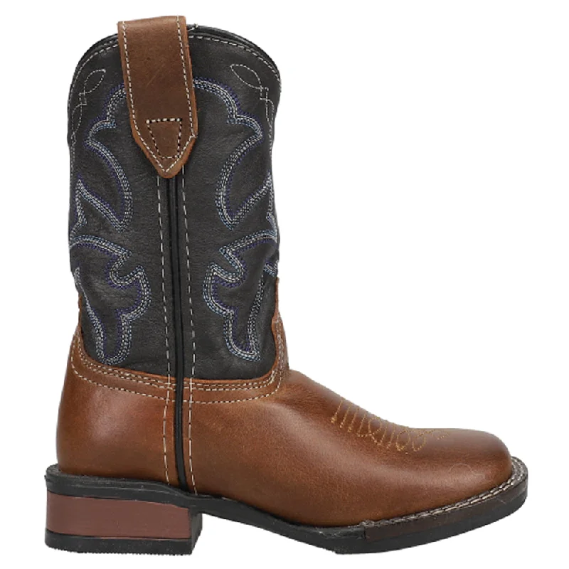 Cushioning Sneakers Monterey Leather Square Toe Cowboy Boots (Little Kid)