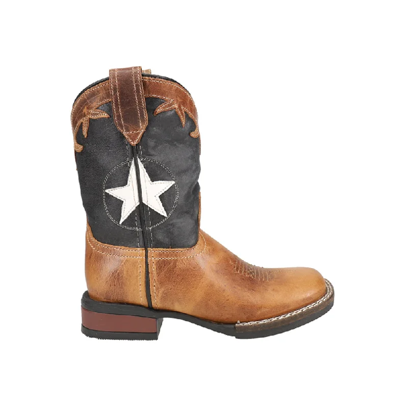 Soft Sneakers Monterey Star Square Toe Cowboy Boots (Little Kid-Big Kid)