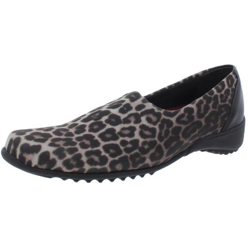 Breathable Mesh Sneakers Munro Womens Traveler Leopard Print Slip On Casual Shoes