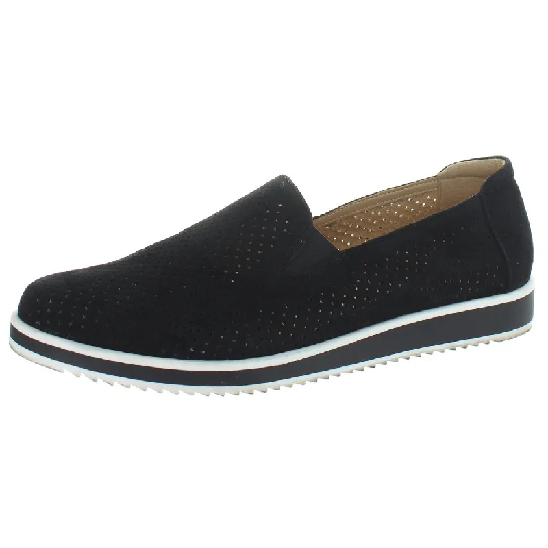 Comfortable Boots Naturalizer Womens Bonnie Suede Perforated Slip-On Sneakers