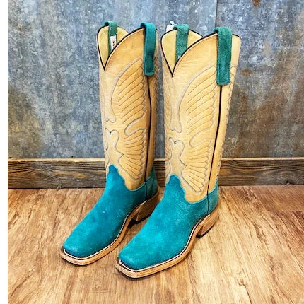 Affordable Boots Olathe Wyoming Teal Roughout Boots