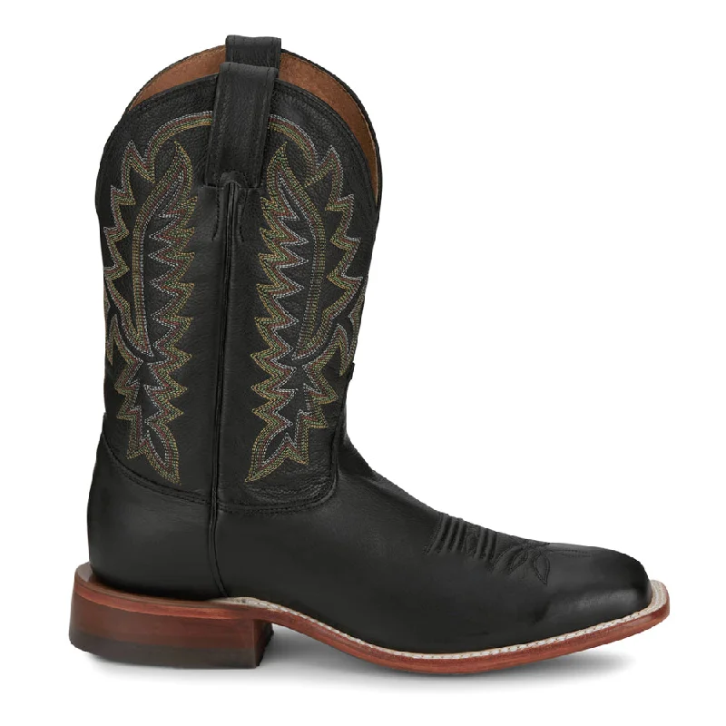 Flexible Sole Shoes Poston Wide Square Toe Cowboy Boots