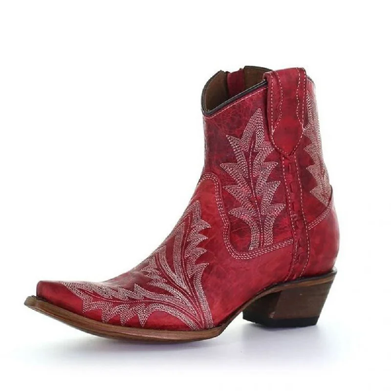 Durable Footwear Corral Red Ankle Boot