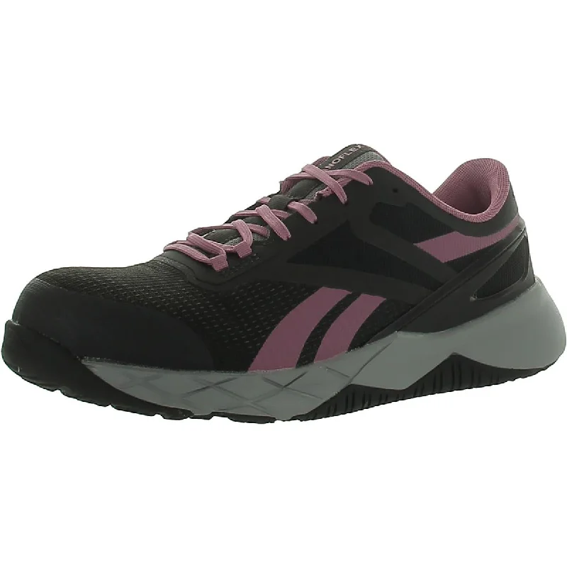 Walking Sneakers Reebok Womens Nanoflex TR Comp Toe Lace-Up Work & Safety Shoes