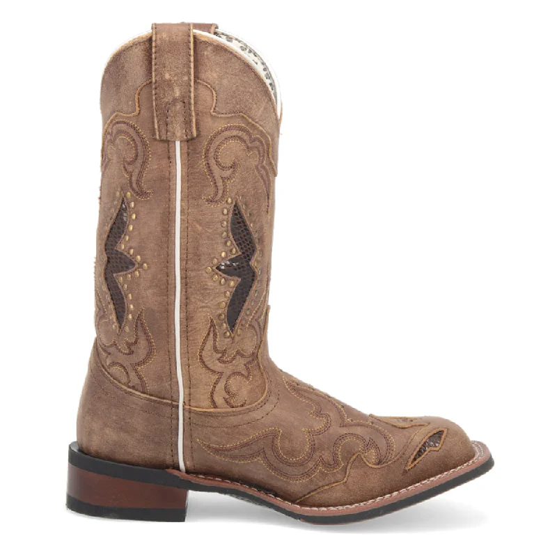 Trendy Sneakers Spellbound Studded Tooled Inlay Embroidered Square Toe Cowboy Boots