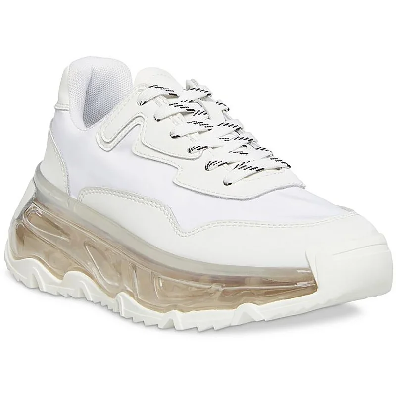 Orthopedic Sneakers Steve Madden Womens Blatant Leather Chunky Casual and Fashion Sneakers