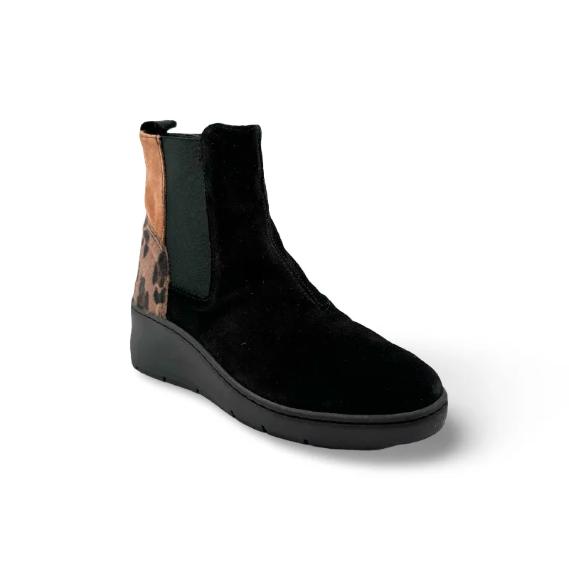 Ultra-Light Shoes Tabatha Black/Animal Print Bootie