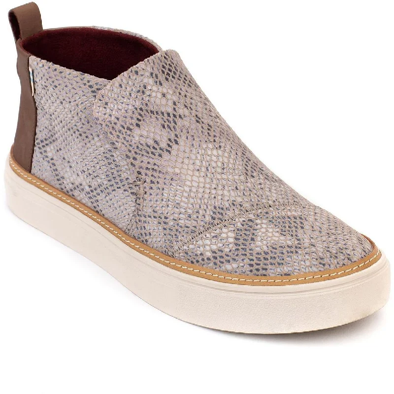 Cushioning Sneakers Toms Womens Paxton Suede Faux Fur Lined Fashion Sneakers
