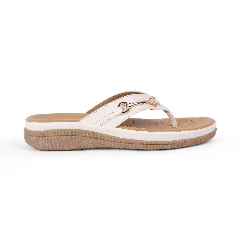 Cushion Comfort Shoes Tresmode Backs White Women's Casual Platform Flats