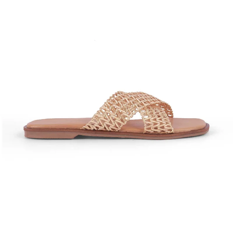 Durable Sneakers Tresmode Lace Champagne Women's Dress Flats