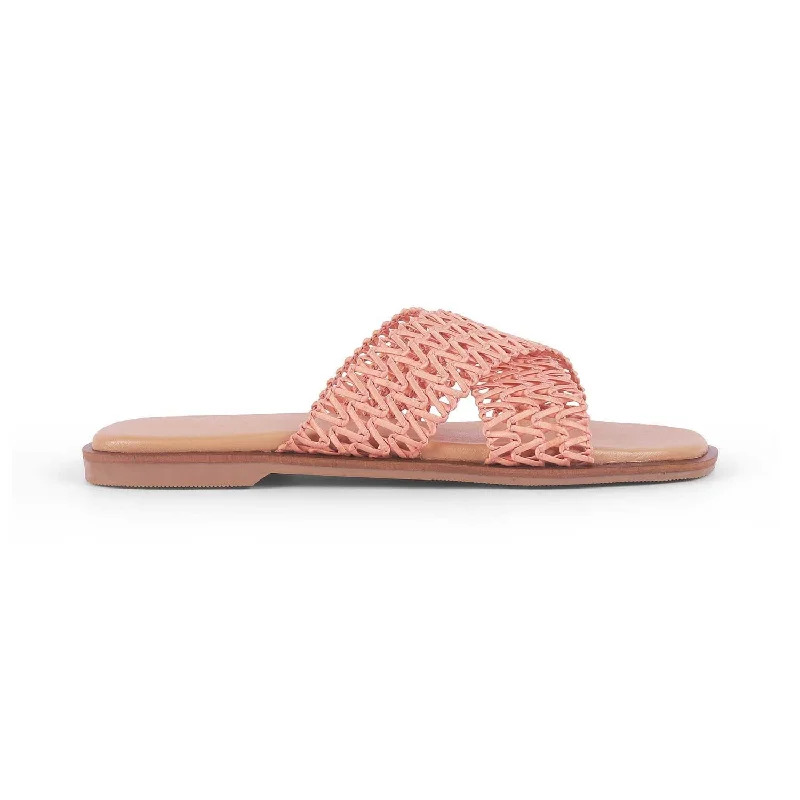 Cozy Slip-Ons Tresmode Lace Pink Women's Dress Flats