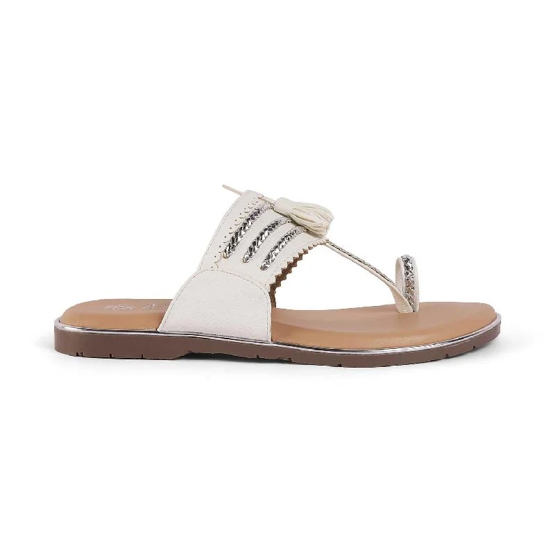 All-Season Footwear Tresmode Mekol White Women's Dress Flats