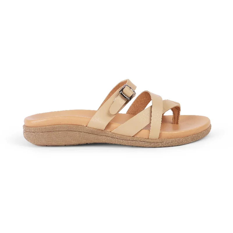 Chic Sneakers Tresmode Mos Beige Women's Casual Flats