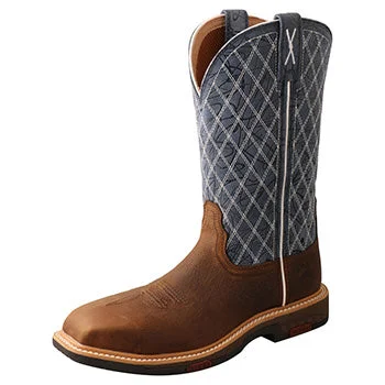 Breathable Loafers Twisted X Brown and Blue Composite Toe Boots