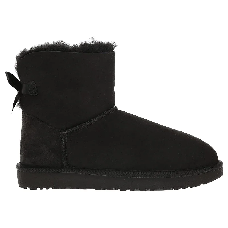 Cushion Sole Shoes Mini Bailey Bow II Suede Sheepskin Women's Winter Boots