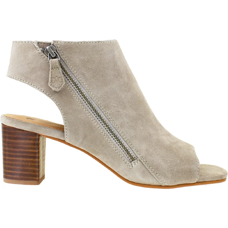 Flexible Sole Shoes Women's Johnston & Murphy Evelyn Side Zip Bootie Taupe Kid Suede Flexible Sole Shoes Women's Johnston & Murphy Evelyn Side Zip Bootie Taupe Kid Suede